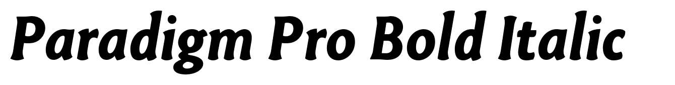Paradigm Pro Bold Italic